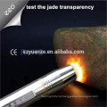 Aço inoxidável Jade Testing Lanterna, lanterna led, bateria 18650